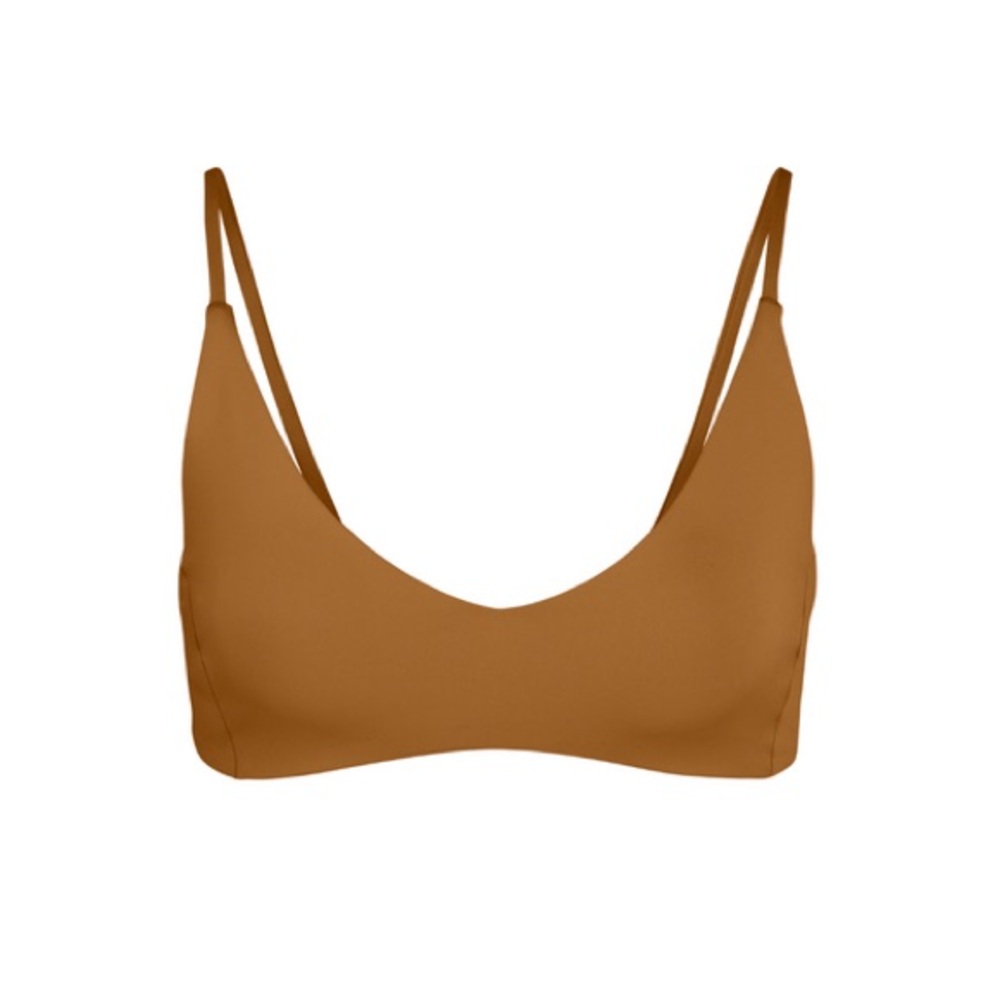 Left on Friday Sunday Top in Tan Lines (brown)